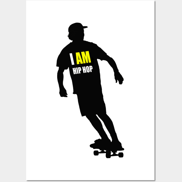 IAHH-SILHOUETTE-SKATEBOARDER-MALE Wall Art by DodgertonSkillhause